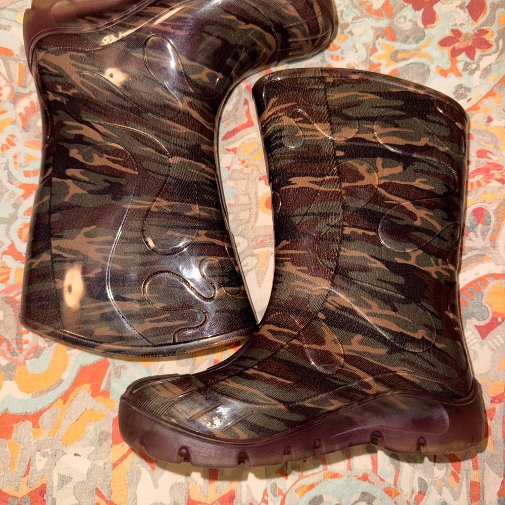 Camouflage Rain Boots boys size 24